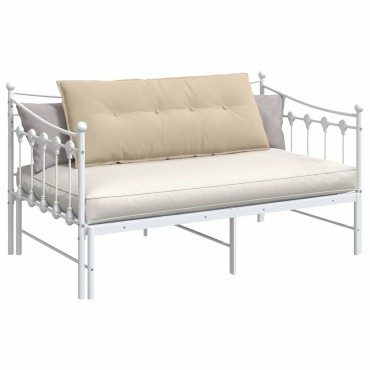 vidaXL Μαξιλάρι Πλάτης Κρεμ 120 x 50 cm Ύφασμα Μικροΐνας