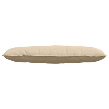 vidaXL Μαξιλάρι Πλάτης Κρεμ 120 x 50 cm Ύφασμα Μικροΐνας