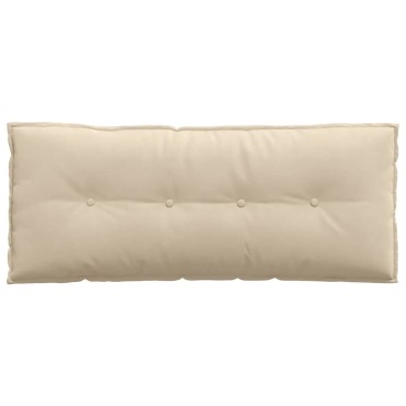 vidaXL Μαξιλάρι Πλάτης Κρεμ 120 x 50 cm Ύφασμα Μικροΐνας
