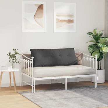 vidaXL Μαξιλάρι Πλάτης Σκούρο Γκρι 120 x 50 cm Υφασμάτινο Κορντουρά