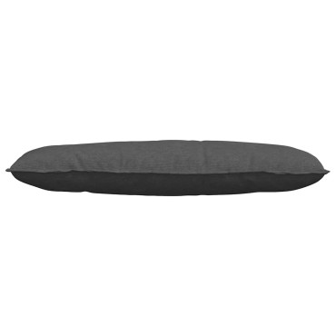 vidaXL Μαξιλάρι Πλάτης Σκούρο Γκρι 120 x 50 cm Υφασμάτινο Κορντουρά