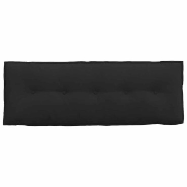 vidaXL Μαξιλάρι Πλάτης Μαύρο 140 x 50 cm Ύφασμα Μικροΐνας