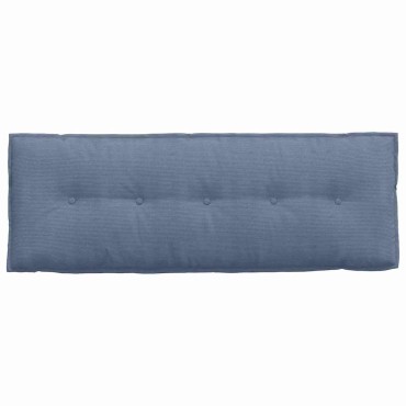 vidaXL Μαξιλάρι Πλάτης Μπλε 140 x 50 cm Υφασμάτινο Κορντουρά