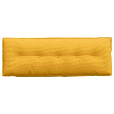 vidaXL Μαξιλάρι Πλάτης Απαλό Κίτρινο 140 x 50 cm Υφασμάτινο Κορντουρά