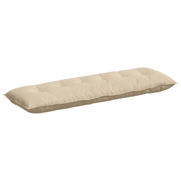 vidaXL Μαξιλάρι Πλάτης Κρεμ 160 x 50 cm Ύφασμα Μικροΐνας