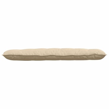 vidaXL Μαξιλάρι Πλάτης Κρεμ 160 x 50 cm Ύφασμα Μικροΐνας