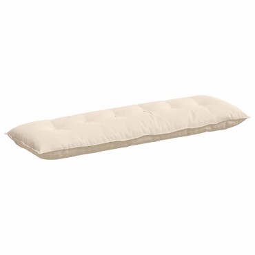 vidaXL Μαξιλάρι Πλάτης Μπεζ 160 x 50 cm Ύφασμα Μικροΐνας