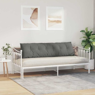 vidaXL Μαξιλάρι Πλάτης Σκούρο Γκρι 180 x 50 εκ. Ύφασμα Μικροΐνας