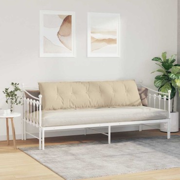 vidaXL Μαξιλάρι Πλάτης Κρεμ 180 x 50 εκ. Ύφασμα Μικροΐνας