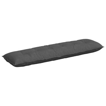 vidaXL Μαξιλάρι Πλάτης Σκούρο Γκρι 180 x 50 εκ. Υφασμάτινο Κορντουρά