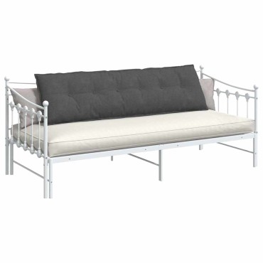 vidaXL Μαξιλάρι Πλάτης Σκούρο Γκρι 180 x 50 εκ. Υφασμάτινο Κορντουρά