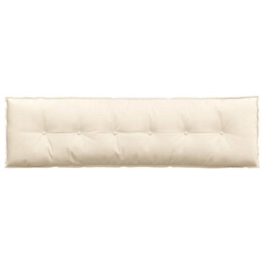 vidaXL Μαξιλάρι Πλάτης Κρεμ 180 x 50 εκ. Υφασμάτινο Κορντουρά