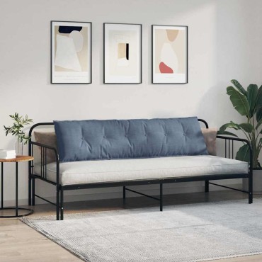 vidaXL Μαξιλάρι Πλάτης Μπλε 180 x 50 εκ. Υφασμάτινο Κορντουρά