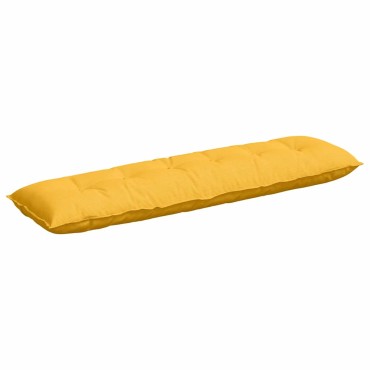 vidaXL Μαξιλάρι Πλάτης Απαλό Κίτρινο 180 x 50 εκ. Υφασμάτινο Κορντουρά