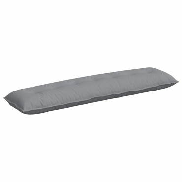 vidaXL Μαξιλάρι Πλάτης Ανοιχτό γκρι 200 x 19 x 50 εκ ύφασμα