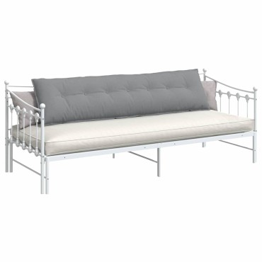 vidaXL Μαξιλάρι Πλάτης Ανοιχτό γκρι 200 x 19 x 50 εκ ύφασμα