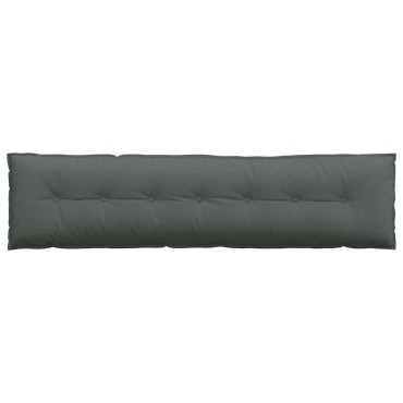 vidaXL Μαξιλάρι Πλάτης Σκούρο Γκρι 200 x 19 x 50 εκ ύφασμα