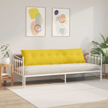 vidaXL Μαξιλάρι Πλάτης Απαλό Κίτρινο 200 x 19 x 50 cm ύφασμα