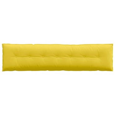 vidaXL Μαξιλάρι Πλάτης Απαλό Κίτρινο 200 x 19 x 50 cm ύφασμα