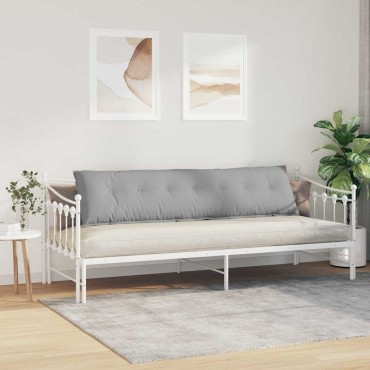 vidaXL Μαξιλάρι Πλάτης Σκίουρος Γκρί 200 x 19 x 50 εκ ύφασμα