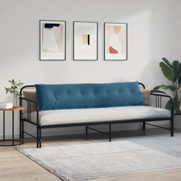 vidaXL Μαξιλάρι Πλάτης Μπλε 200 x 50 εκ. Υφασμάτινο Κορντουρά