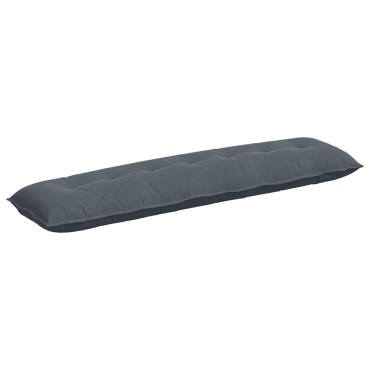 vidaXL Μαξιλάρι Πλάτης Σκούρο Γκρι 200 x 50 εκ. Υφασμάτινο Κορντουρά