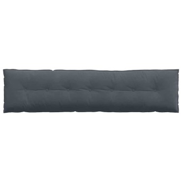vidaXL Μαξιλάρι Πλάτης Σκούρο Γκρι 200 x 50 εκ. Υφασμάτινο Κορντουρά