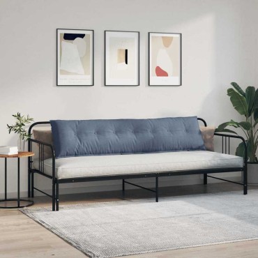 vidaXL Μαξιλάρι Πλάτης Μπλε 200 x 50 εκ. Υφασμάτινο Κορντουρά
