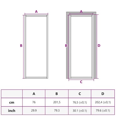 vidaXL Πόρτα Σπιτιού 76 x 201,5 x 3,5 εκ