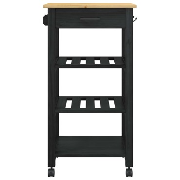 vidaXL Καρότσι Κουζίνας MONZA Μαύρο 48x40x88,5cm 1 τεμ.