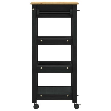 vidaXL Καρότσι Κουζίνας MONZA Μαύρο 48x40x88,5cm 1 τεμ.