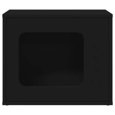 vidaXL Σπίτι Γάτας Μαύρο 51 x 30 x 42,5 εκ Επεξεργασμένο Ξύλο