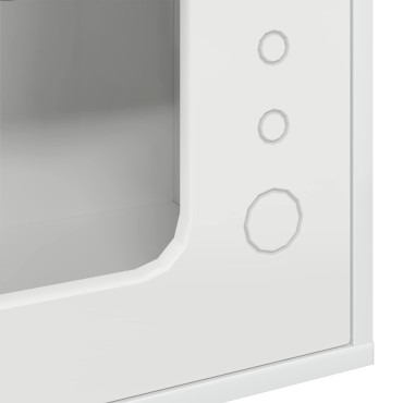 vidaXL Σπίτι Γάτας Λαμπερό Λευκό 51 x 30 x 42,5 εκ Επεξεργασμένο Ξύλο