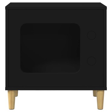 vidaXL Σπίτι Γάτας Μαύρο 51 x 30 x 52 εκ. Επεξεργασμένο Ξύλο