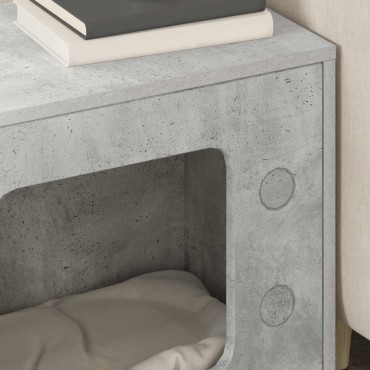 vidaXL Σπίτι Γάτας Σκυρόδεμα 51 x 30 x 52 εκ. Επεξεργασμένο Ξύλο