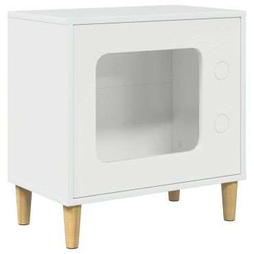 vidaXL Σπίτι Γάτας Λαμπερό Λευκό 51 x 30 x 52 εκ. Επεξεργασμένο Ξύλο