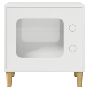 vidaXL Σπίτι Γάτας Λαμπερό Λευκό 51 x 30 x 52 εκ. Επεξεργασμένο Ξύλο