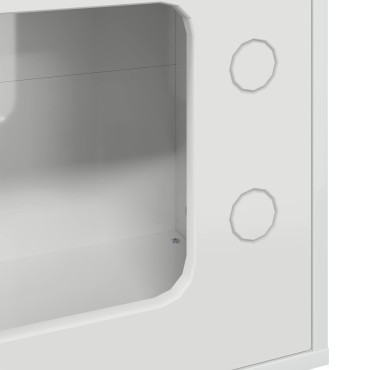 vidaXL Σπίτι Γάτας Λαμπερό Λευκό 51 x 30 x 52 εκ. Επεξεργασμένο Ξύλο