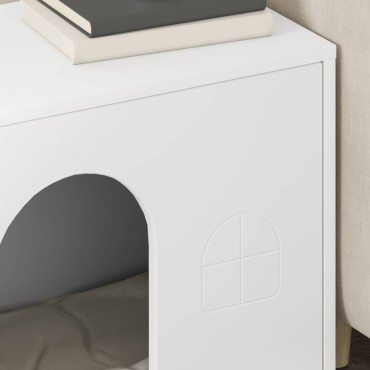 vidaXL Σπίτι Γάτας Λευκό 51 x 30 x 52 εκ. Επεξεργασμένο Ξύλο