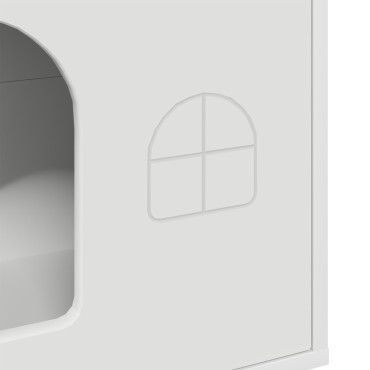 vidaXL Σπίτι Γάτας Λευκό 51 x 30 x 52 εκ. Επεξεργασμένο Ξύλο