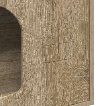 vidaXL Σπίτι Γάτας Σονόμα 51 x 30 x 52 εκ. Επεξεργασμένο Ξύλο