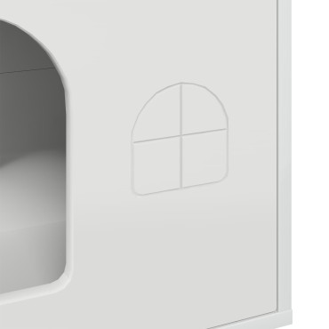 vidaXL Σπίτι Γάτας Λαμπερό Λευκό 51 x 30 x 52 εκ. Επεξεργασμένο Ξύλο
