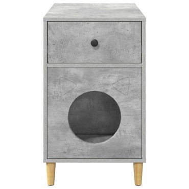 vidaXL Σπίτι Γάτας Σκυρόδεμα 72 x 42.5 x 70 εκ. Επεξεργασμένο Ξύλο