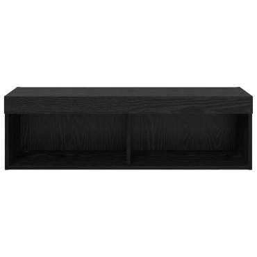 vidaXL Ντουλάπι Τηλεόρασης Τοίχου 100x30x30cm Μαύρη Οξυά
