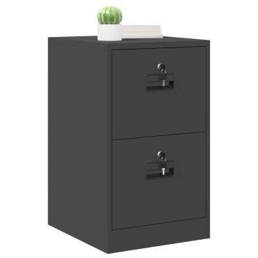 vidaXL Ντουλάπα Αρχείων Μαύρο 44x50x74,5cm Ψυχρής Έλασης Χάλυβας 1 τεμ.