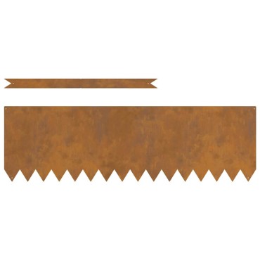 vidaXL Περίγραμμα γκαζόν 30 τμχ. 100 x 0,05 x 30 εκ Σκ rusty