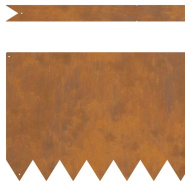 vidaXL Περίγραμμα γκαζόν 30 τμχ. 100 x 0,05 x 30 εκ Σκ rusty