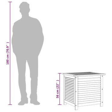 vidaXL Μπαούλο Αποθήκευσης Κήπου 60x50x56cm από Μασίφ Ξύλο Ακακίας 1 τεμ.