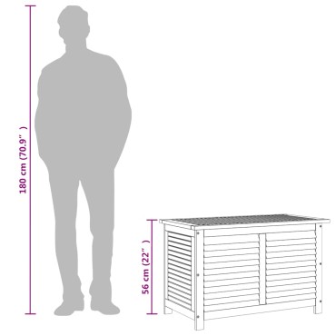 vidaXL Μπαούλο Αποθήκευσης Κήπου 90x50x56cm από Μασίφ Ξύλο Ακακίας 1 τεμ.