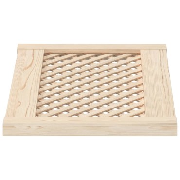 vidaXL Πορτάκια με Πλέγμα 2 Τεμ. 59,5x39,5 εκ. από Μασίφ Ξύλο Πεύκου